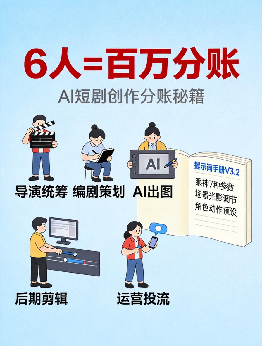 6个人做出分账百万的AI短剧！团队怎么搭的？

《北派笔记》火了之后，很多人好奇