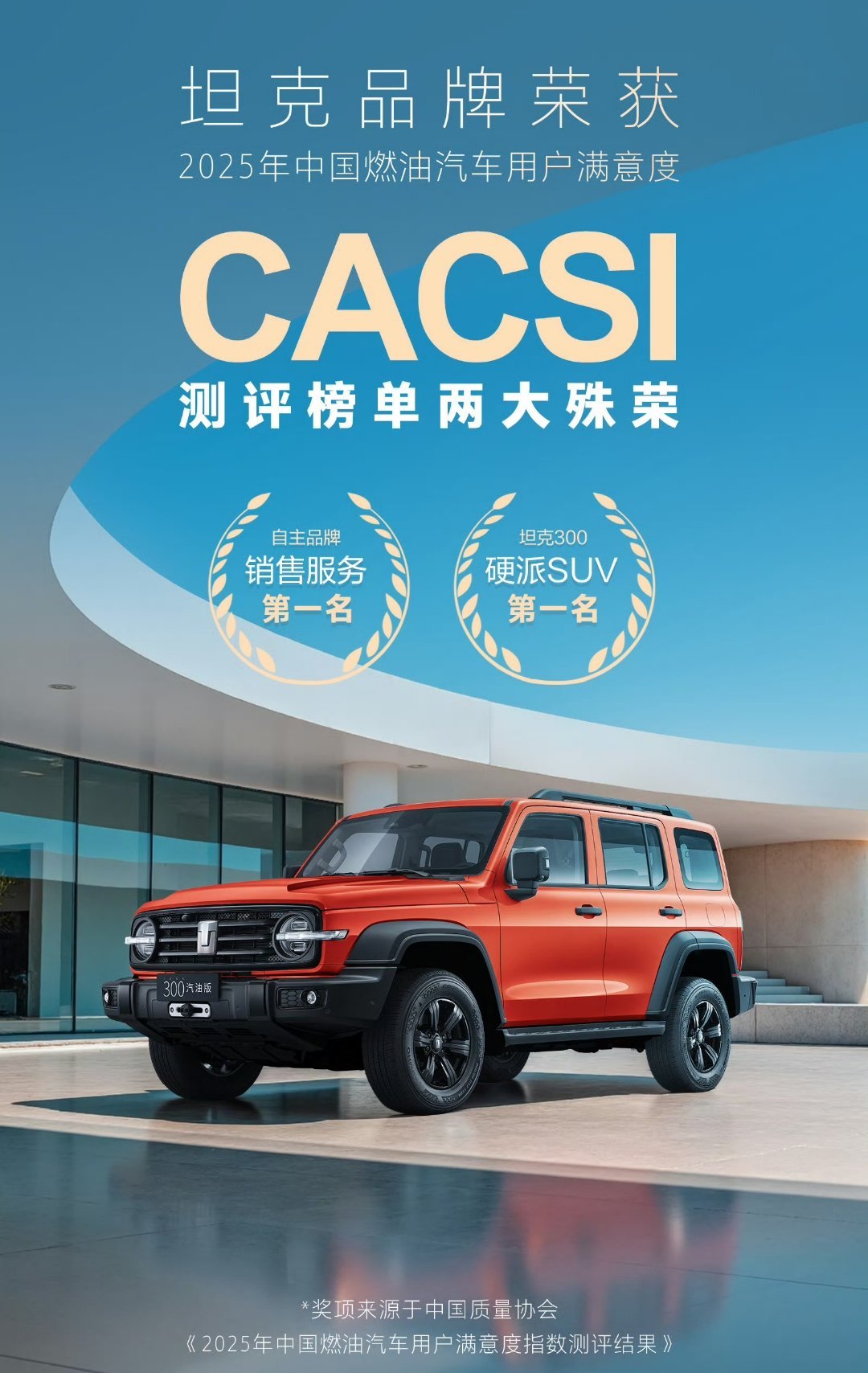 华聊车事 两个第一，来自中国质量协会对坦克品牌的肯定。 ​​​