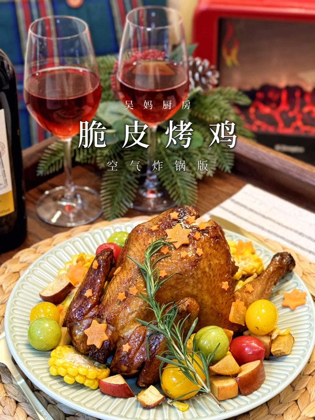 叮叮叮～空炸版脆皮烤鸡🍗来啦～真香