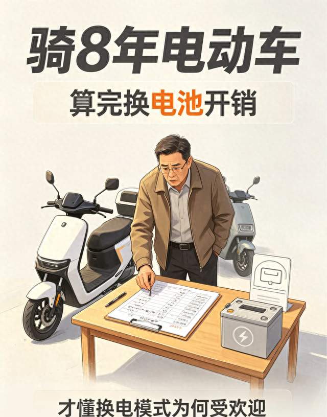 骑8年电动车，算完换电池开销，才懂换电模式为何受欢迎