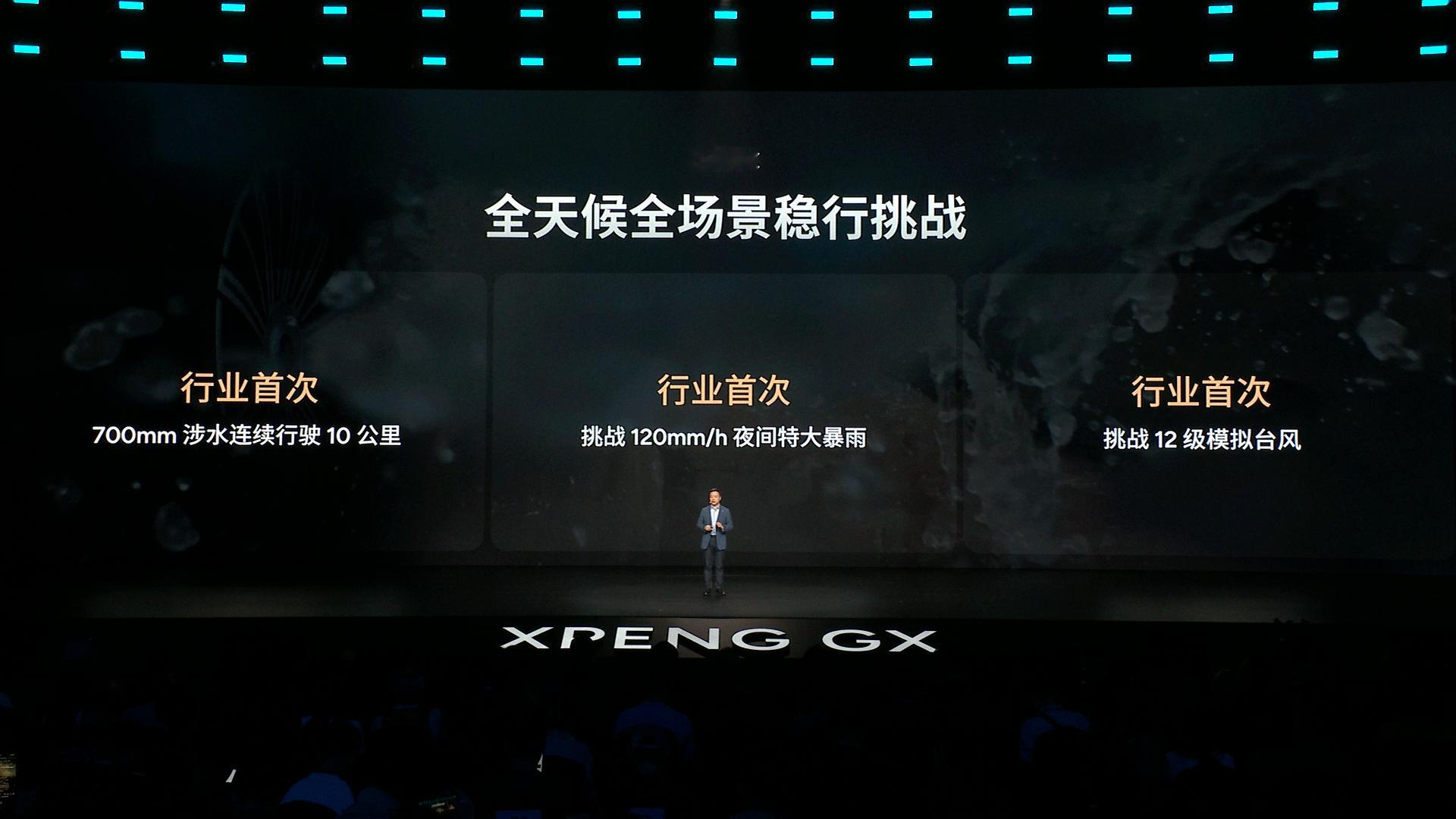 小鹏GX发布会小鹏GX全是科技主动安全护航全域征途，小鹏GX搭载首发X-VMC融