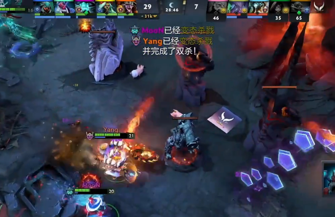 YB第二局碾压XG将bo5总比分追平，感觉XG有点不太会处理伐木机，昨天输VG的