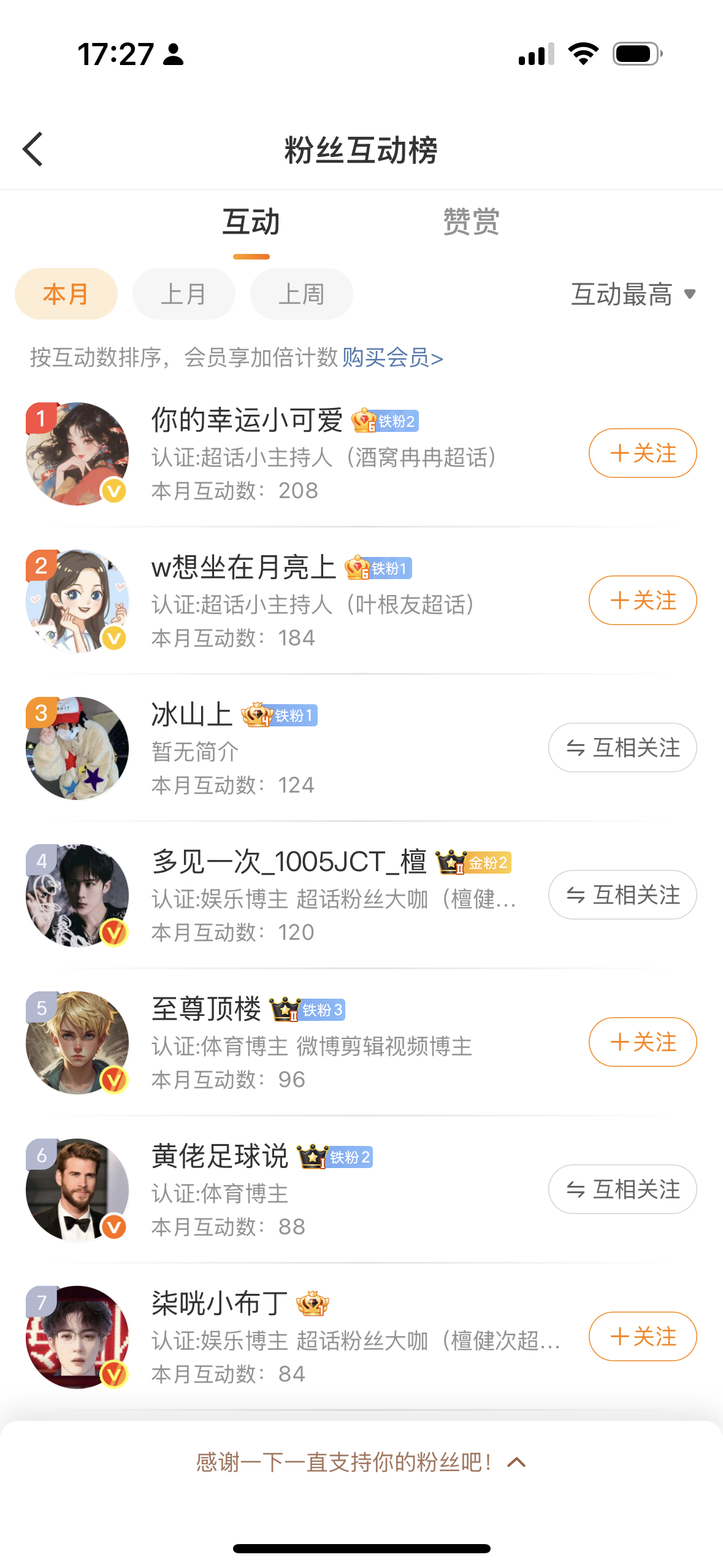 5月继续推出啦本月互动榜奖励如下:第一名: 30元第二名: 20元 第三名: 1