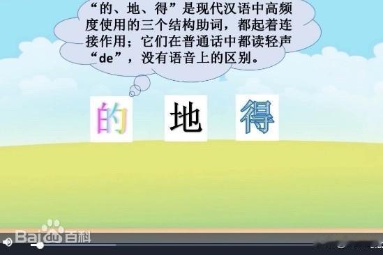 【坦然释疑话功底 谨守文法不负心】

近来，有个别网友揪着文字中“的、地、得”用