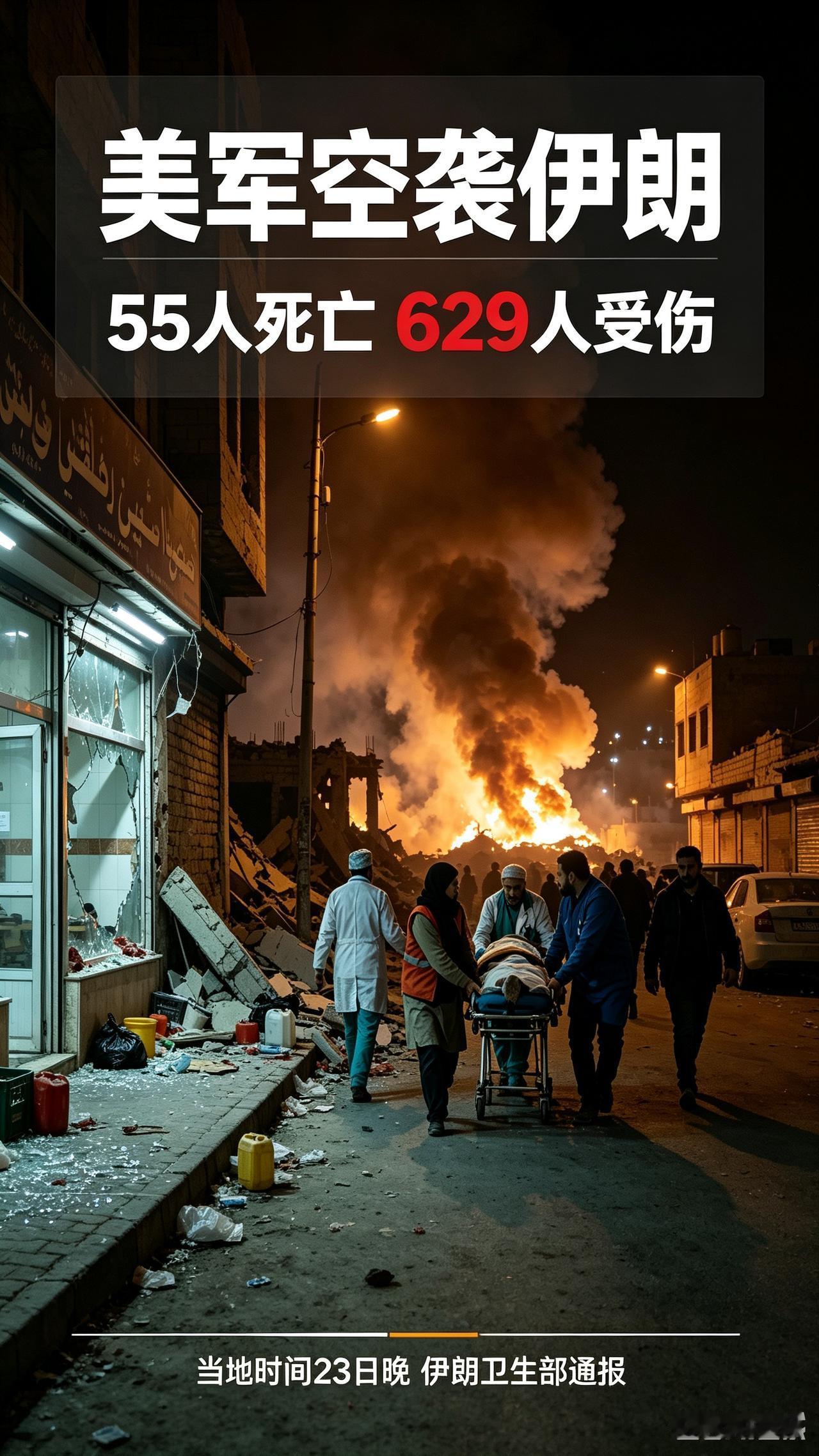 当地时间23日晚，伊朗卫生部发布通报，自6月27日美军开启对伊朗空袭以来，袭击已