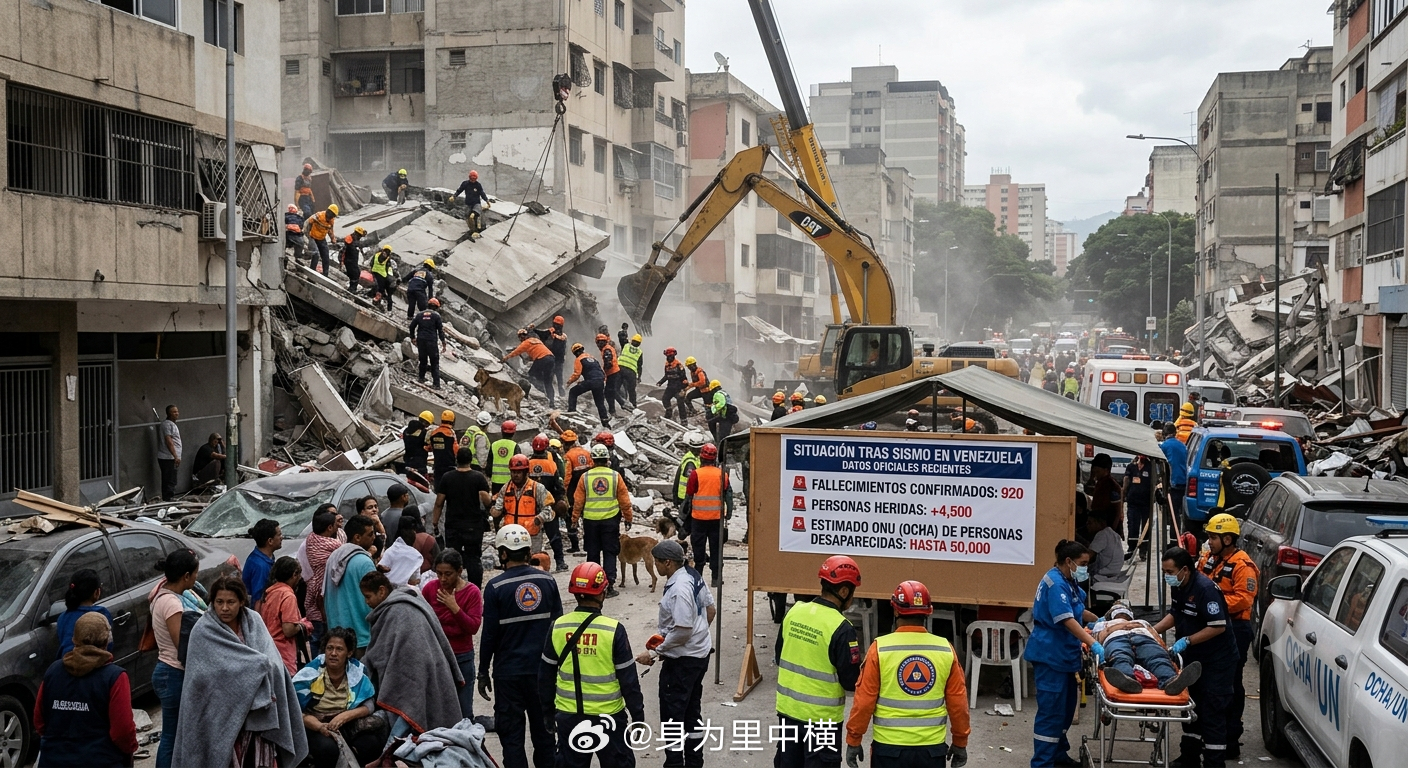 委内瑞拉大地震根据最新官方通报总数据：  🚨死亡人数：已确认升至 920人🚨