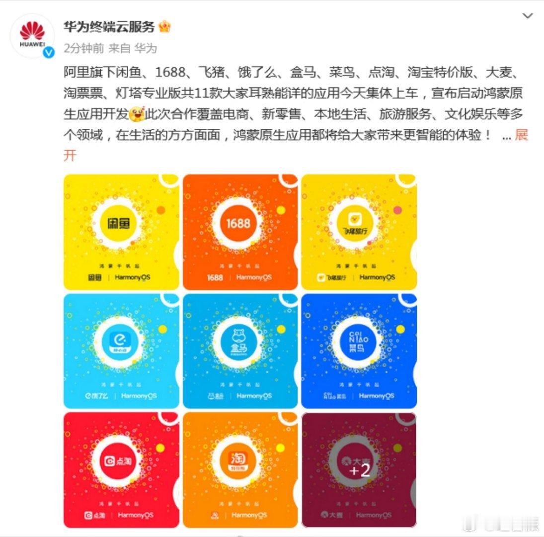#阿里11款应用启动鸿蒙原生应用开发#可以可以，这么多阿里的大流量应用的加入，对