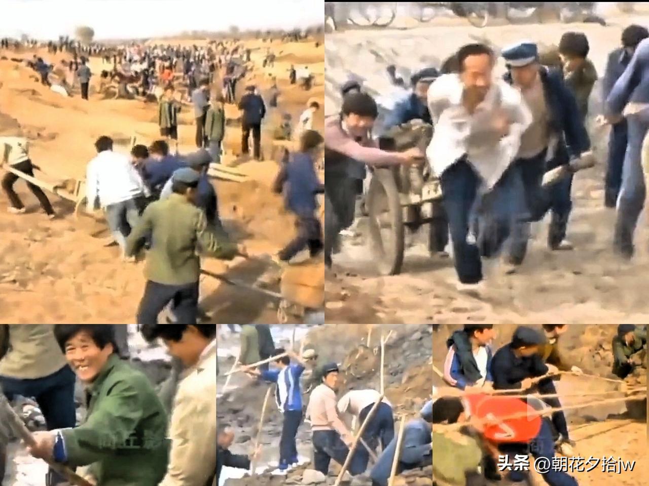 那批义务挖河修路的人已经老了！

当年自备干粮，自带工具去“出夫”挖河，建设水利