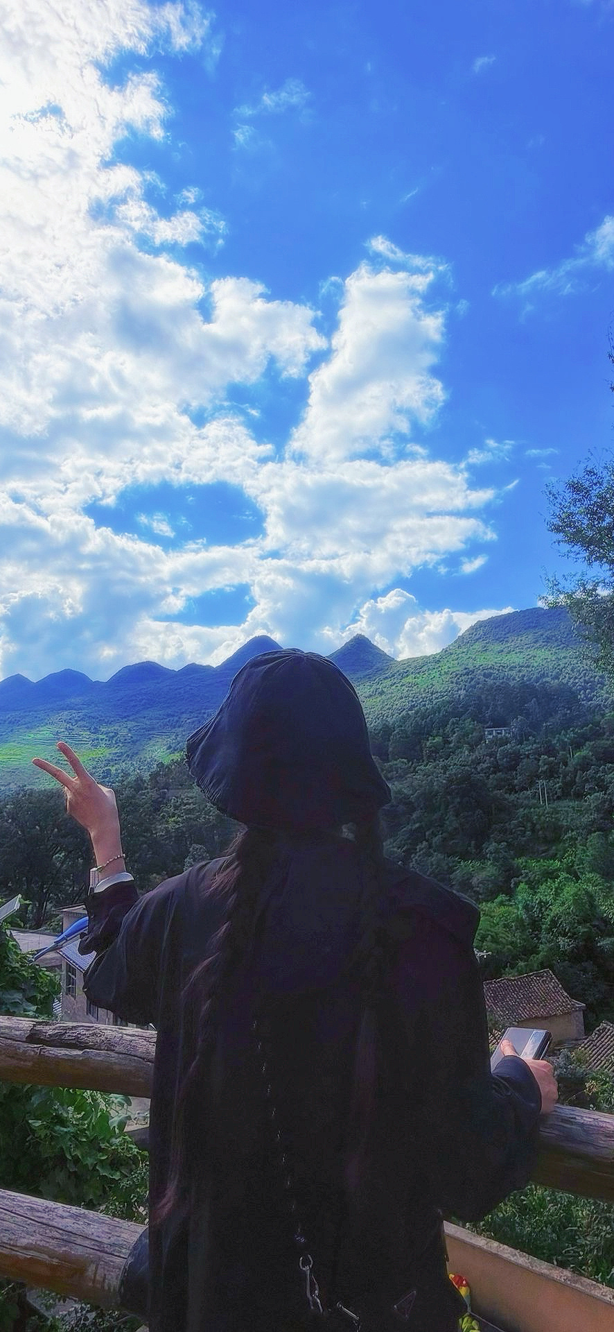 杨幂猫咪脑袋立秋迎凉风，山野遇自在～自修壁纸&头像，谢谢小幂送来的旅行明信片