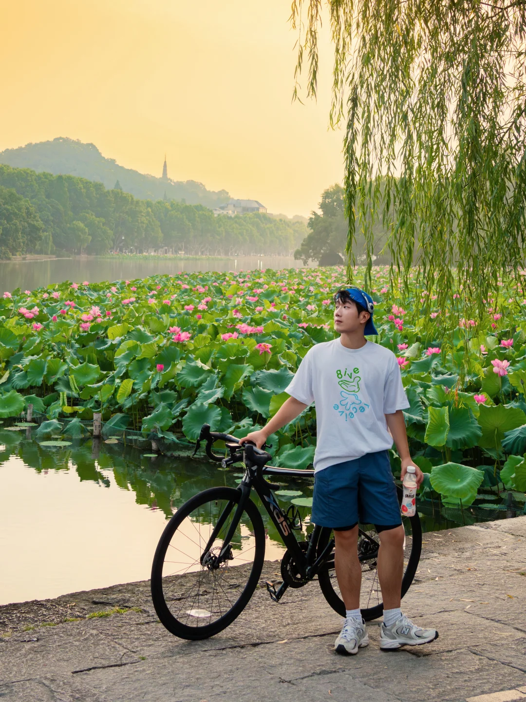 西湖清晨的北山街，真的好治愈～