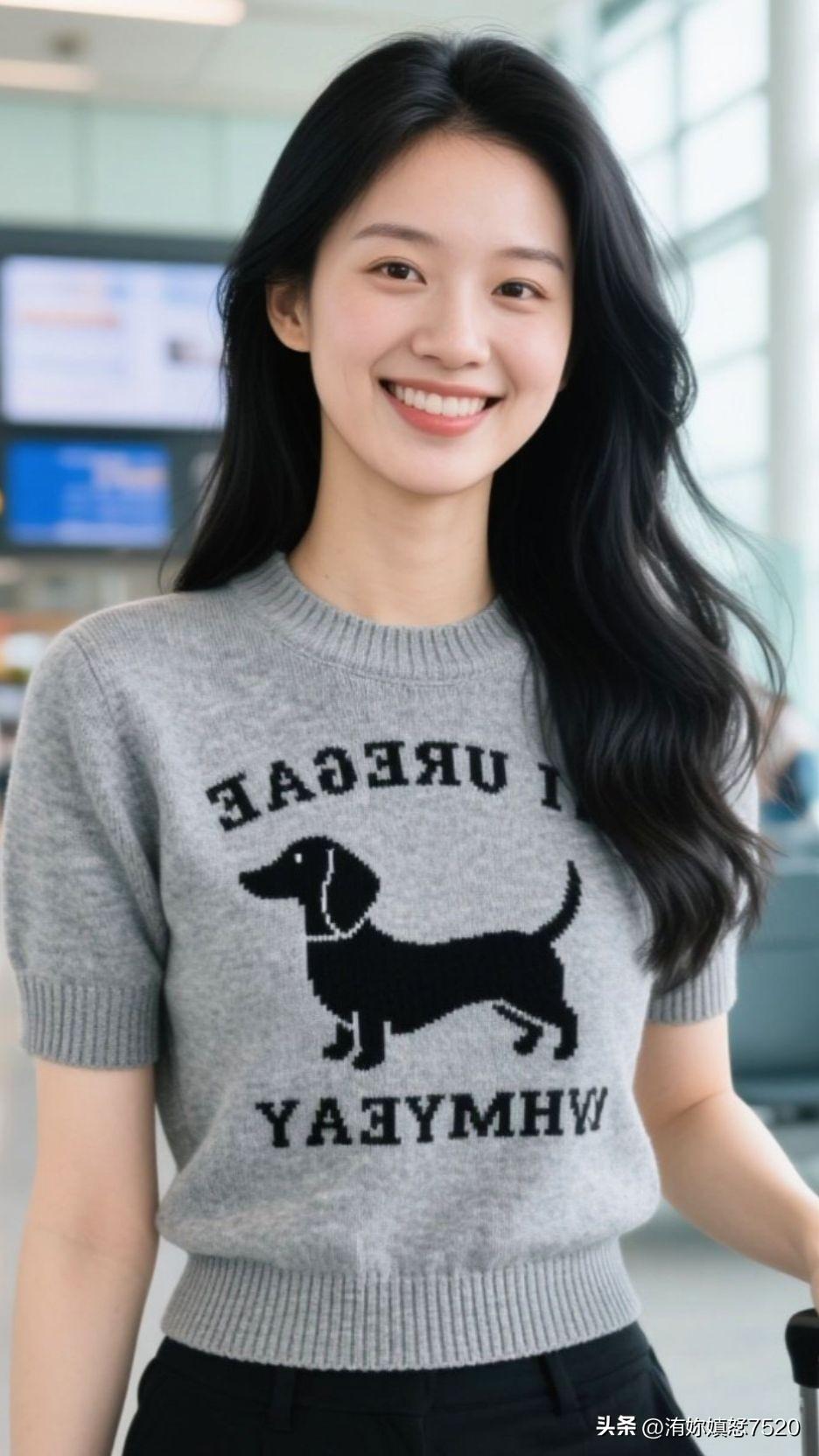 🌿 灰调里藏着软乎乎的童趣，长卷发曳着风的私语，每段旅程都该是笑着奔赴的。自然