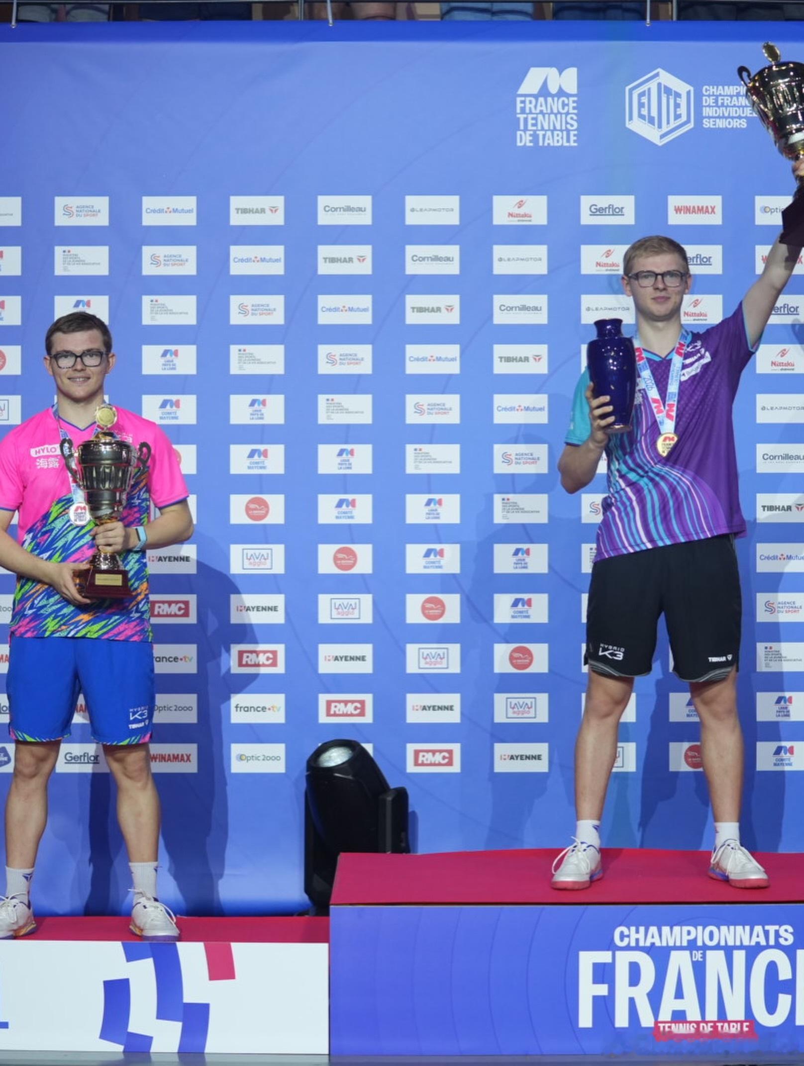 2026年法国锦标赛男单颁奖仪式🏓🏆 