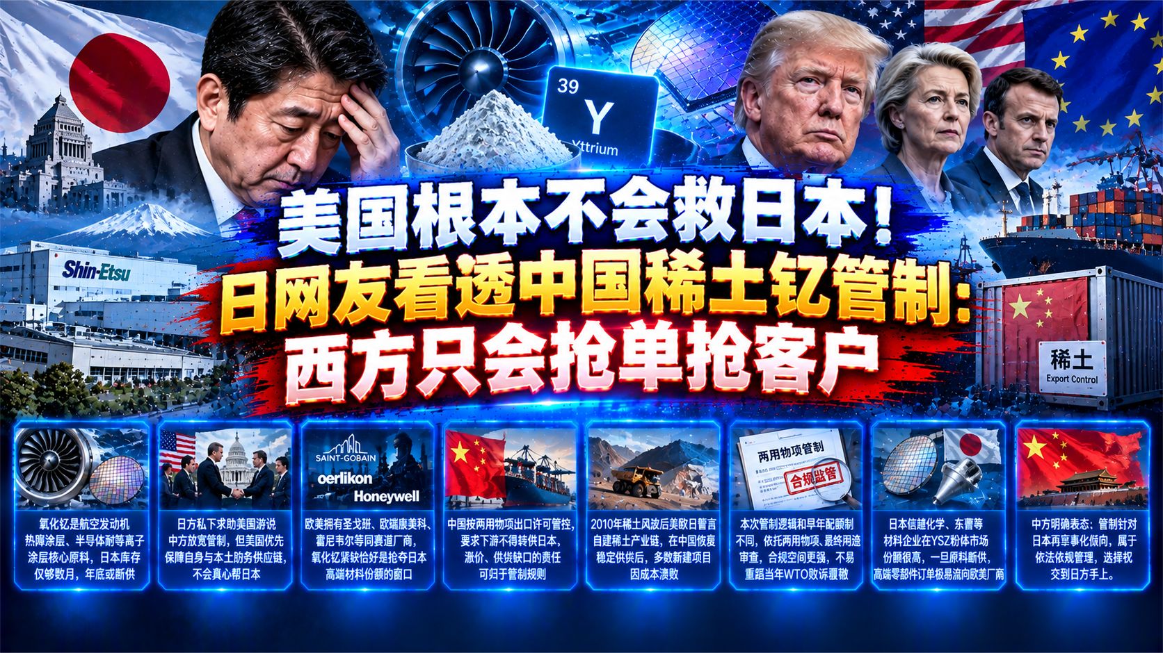美国根本不会救日本！日网友看透中国稀土管制：西方只会抢客户