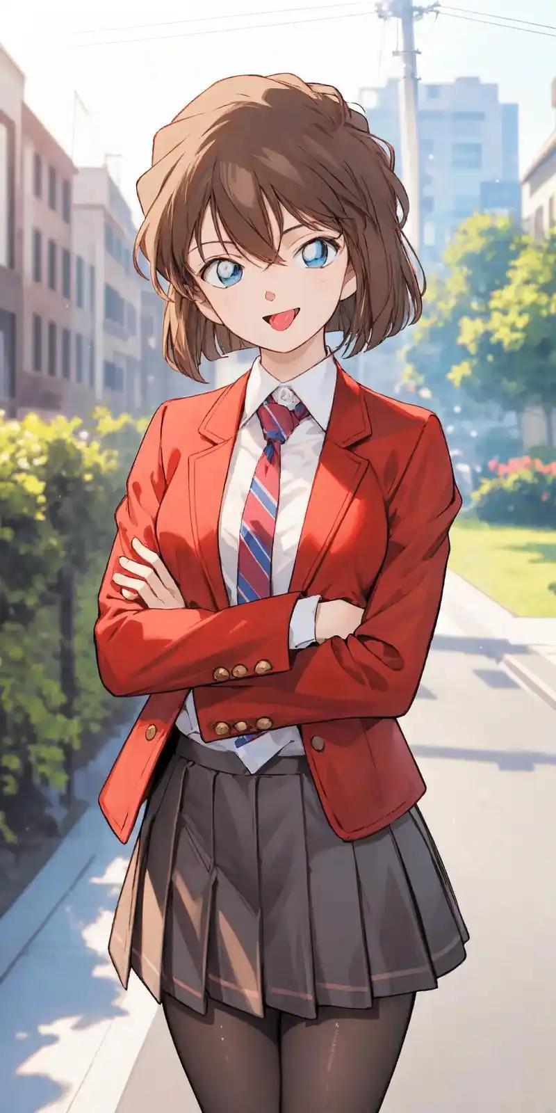 灰原哀原名宫野志保，曾是黑衣组织的科学家，代号“雪莉（Sherry），服药缩小后