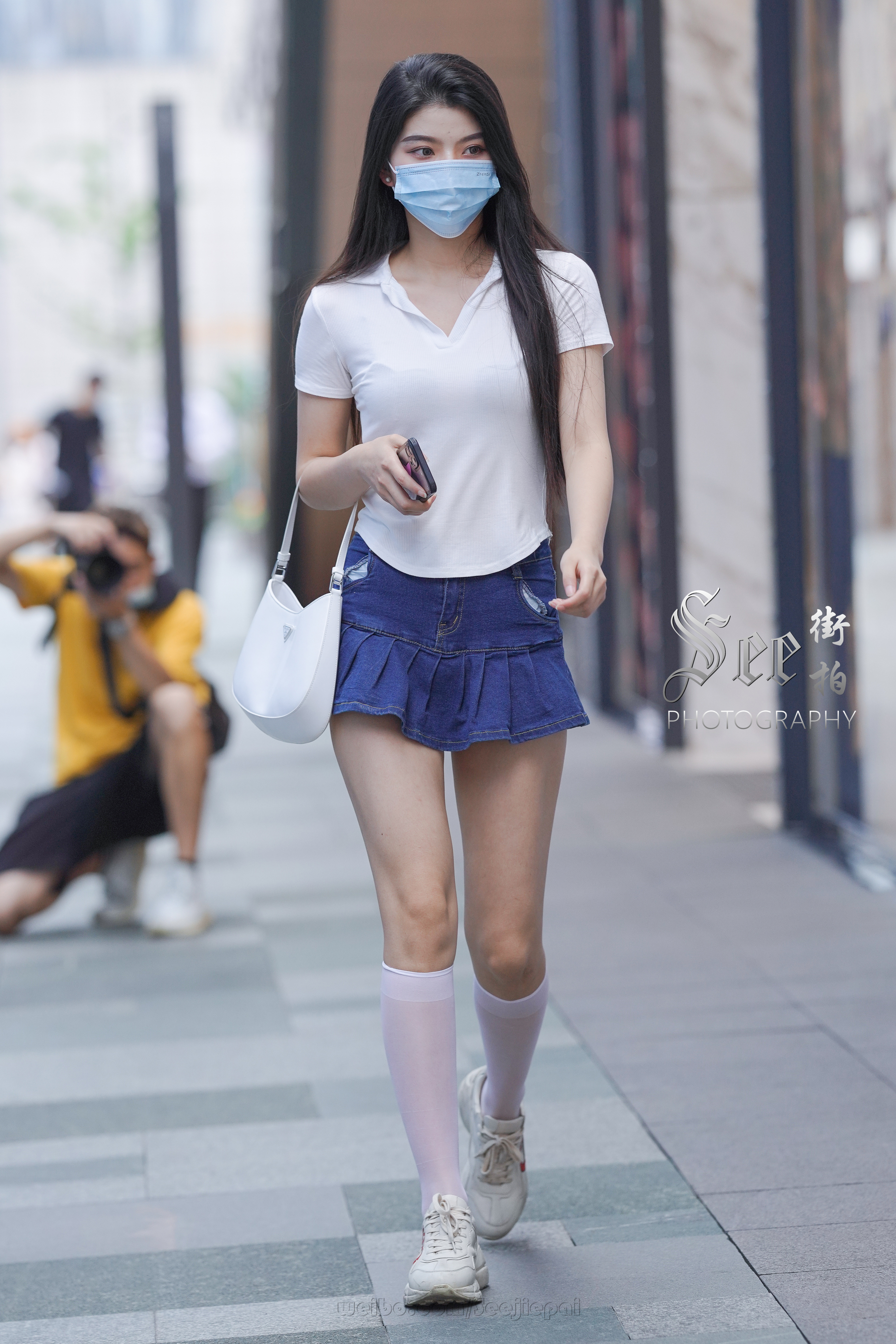 牛仔百褶裙甜美靓丽~~ ​​​