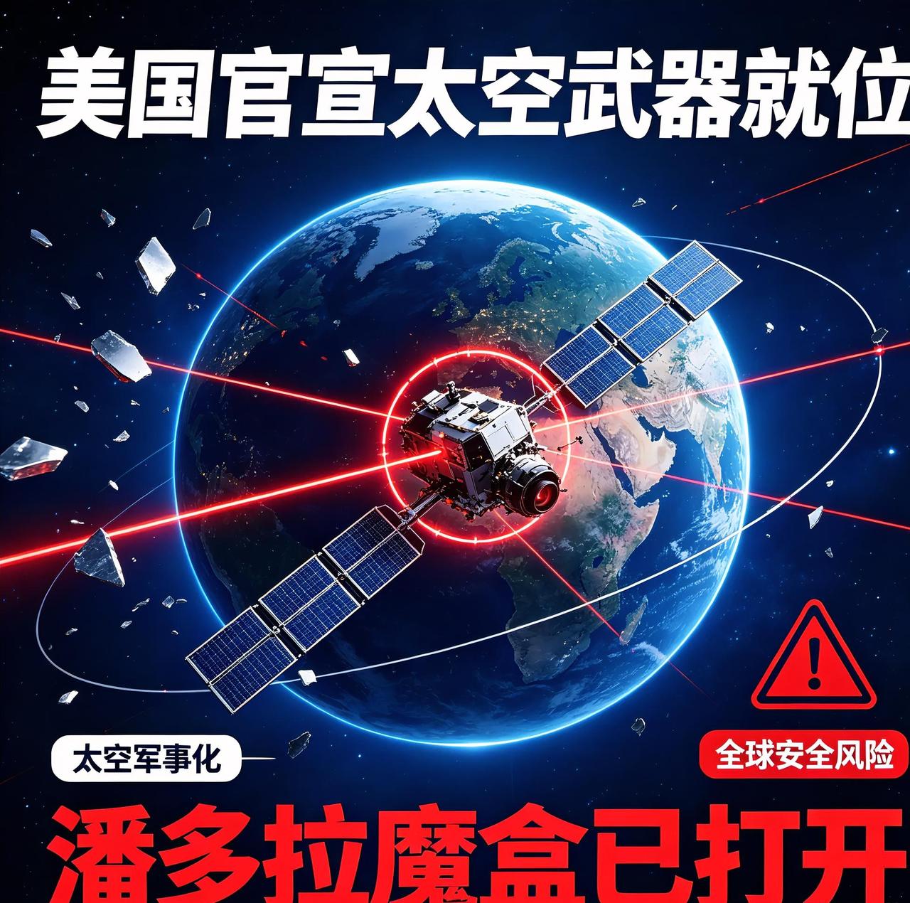当科幻电影里的太空作战慢慢照进现实，一条重磅消息牵动了全世界的神经。美国军方高层
