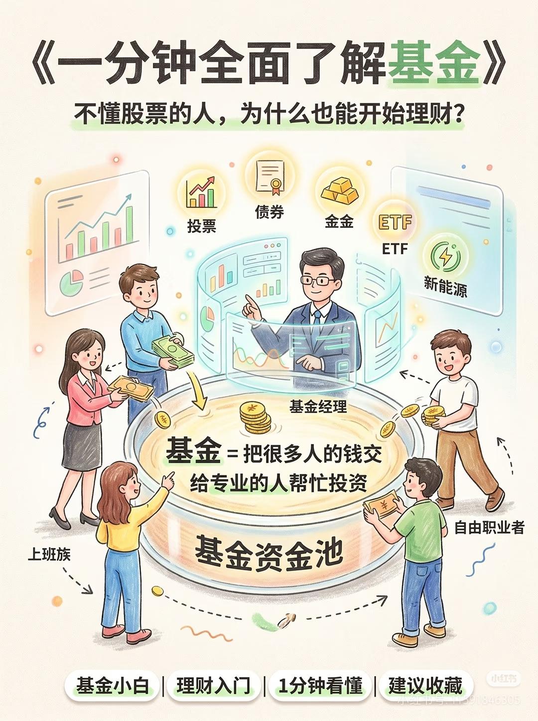 新手理财入门：一文把基金讲得明明白白🔥
 
90%的普通人第一次理财，选基金永