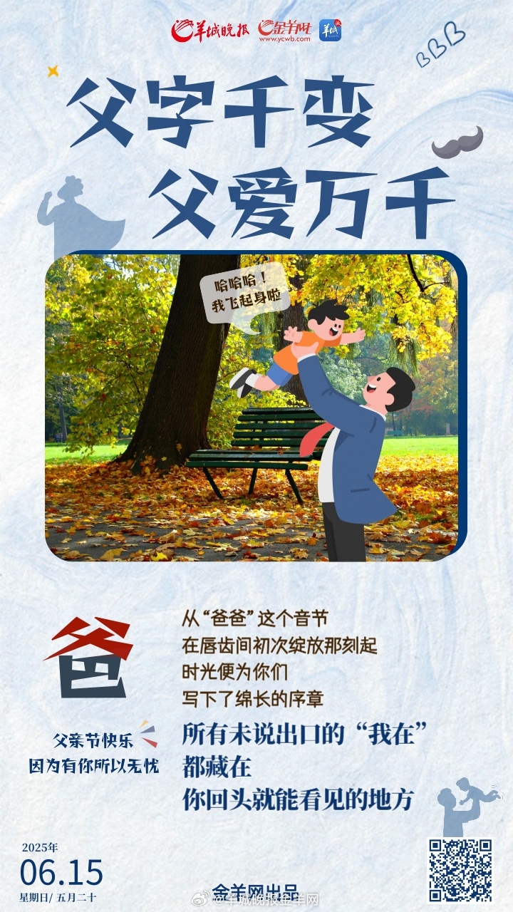 “父”的多种可能——是“爸”、是“友”、是默默“交”付的“爱”。[玫瑰] 今日父