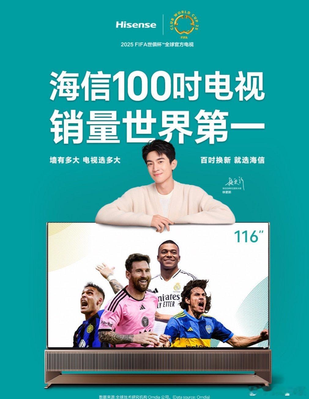 海信此刻是我海信100吋世界第一  海信100吋世界第一，中国品牌的骄傲。看世俱