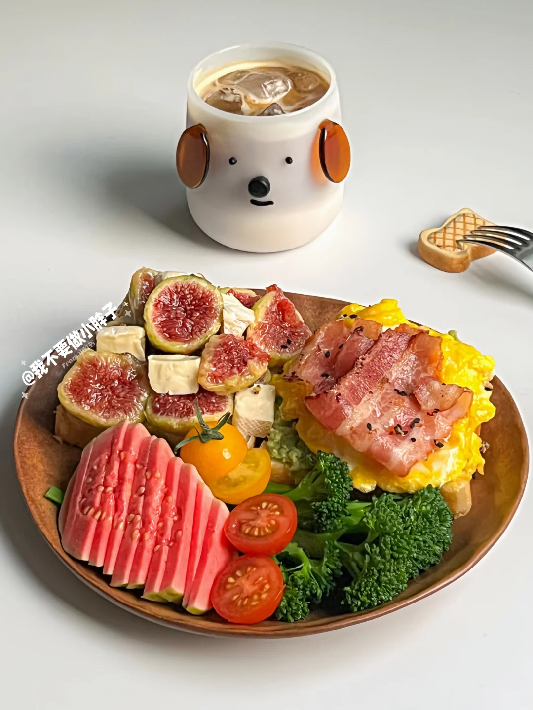 元气Brunch｜双拼开放式吐司三明治🥪冰拿铁