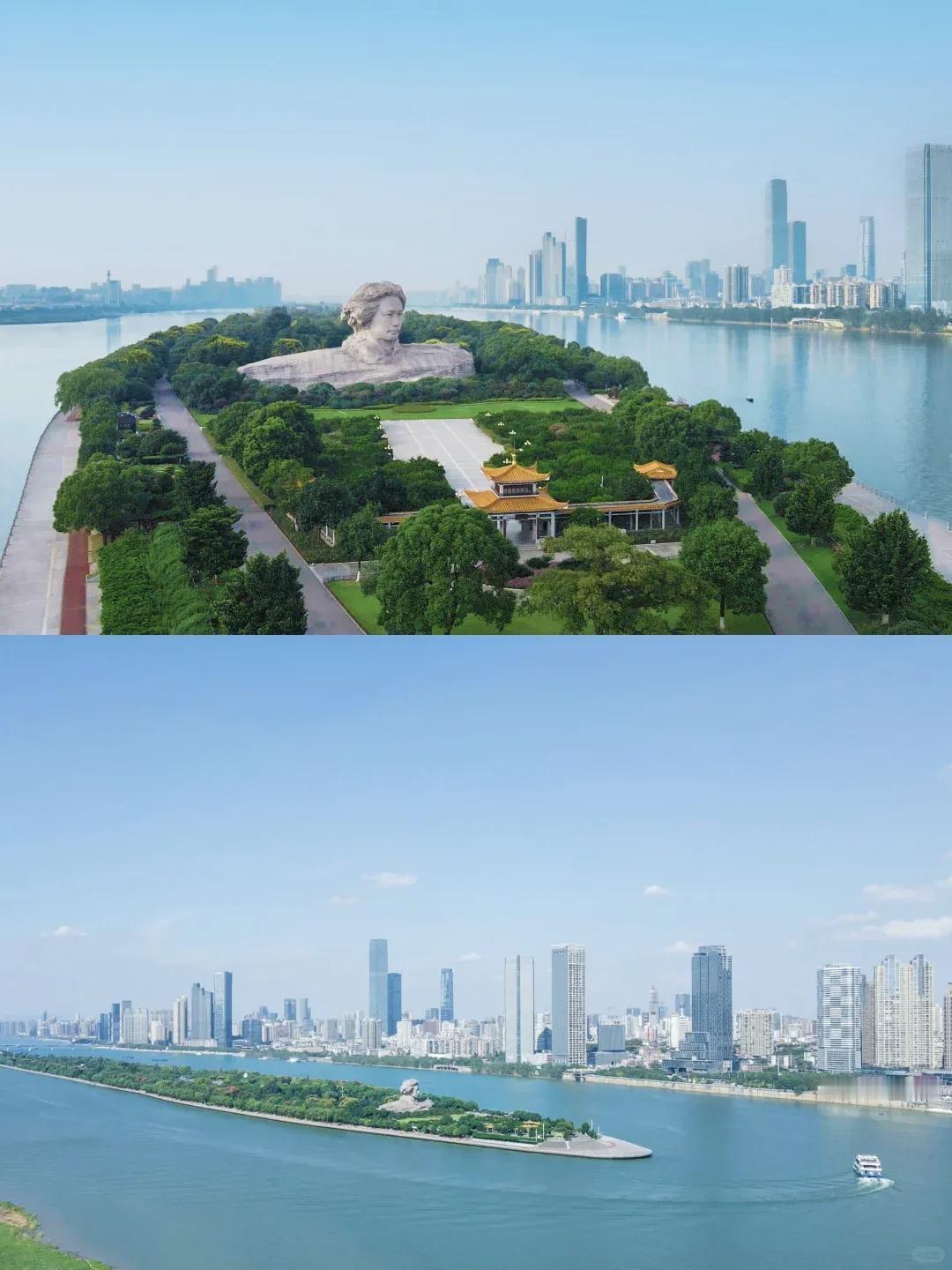 橘洲北望：一片江心沙洲的焕新之约
 
湘水悠悠，橘洲横卧。作为长沙"山水洲城"最