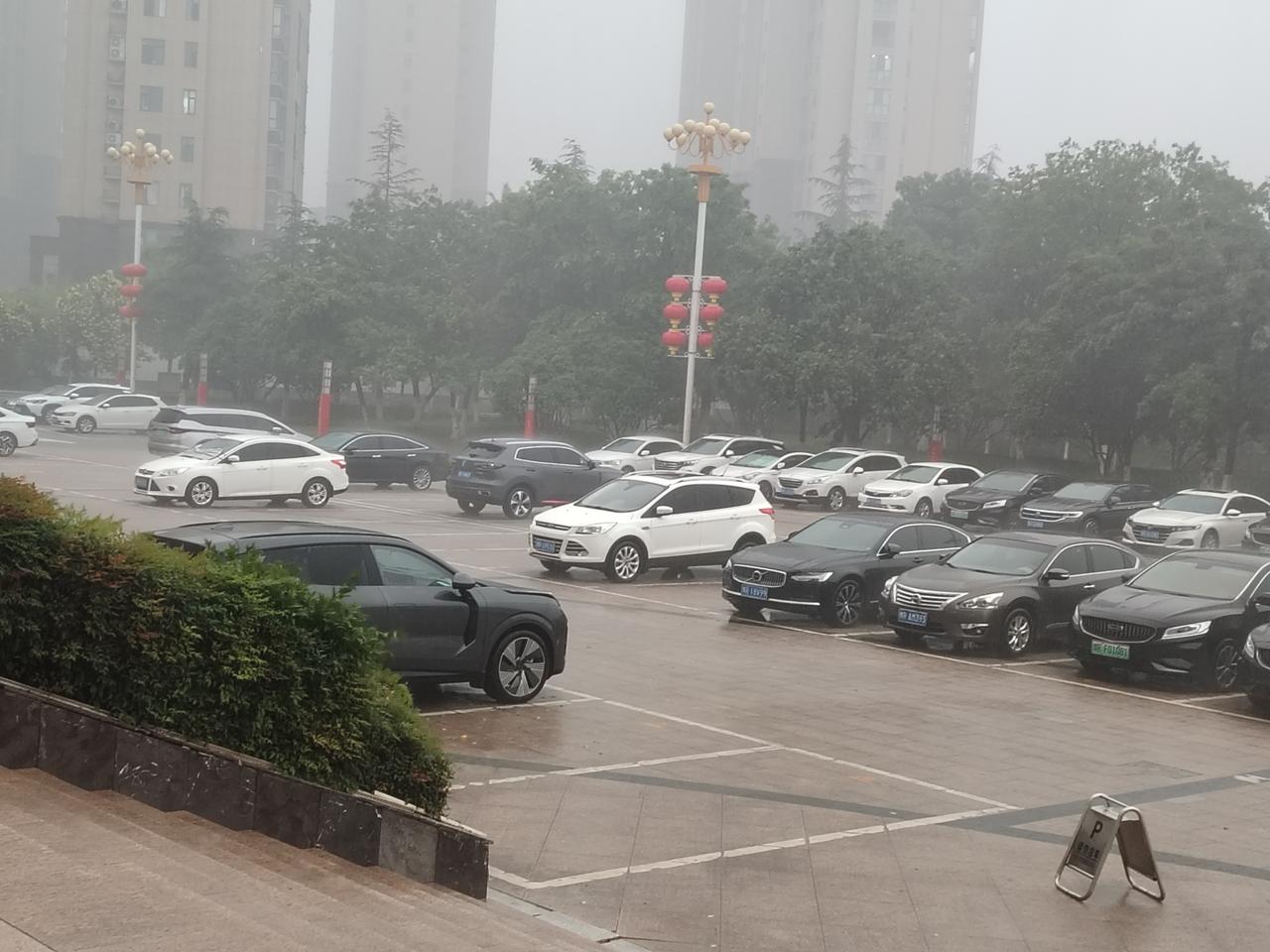 真心话茶局昨天傍晚。极端天气。瞬间天黑。狂风骤雨。好多的大树就被刮倒了。