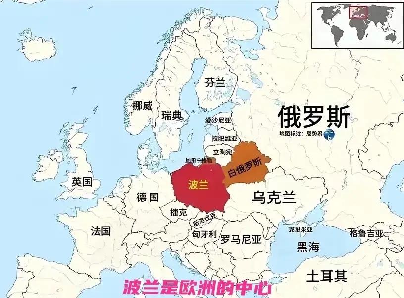 看了这地图，才明白为何欧洲国家要不遗余力地援助波兰，原来是威胁已然近在咫尺。
看