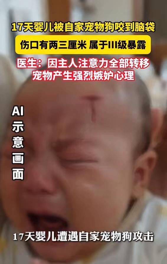 “太惊险了！”7月13日据报道，浙江一名刚出生仅17天的婴儿，在家中被平日里温顺