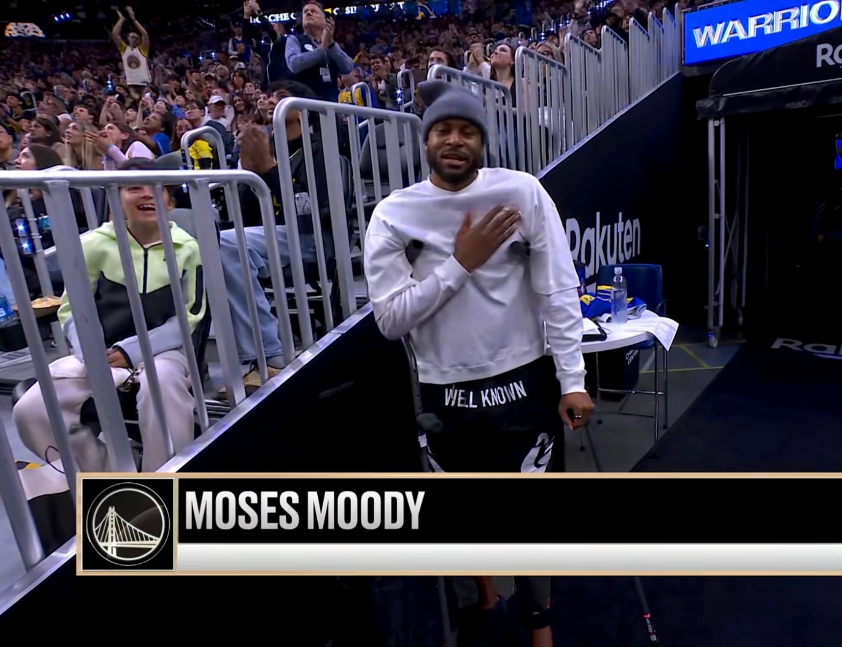 穆迪今天来了金州勇士