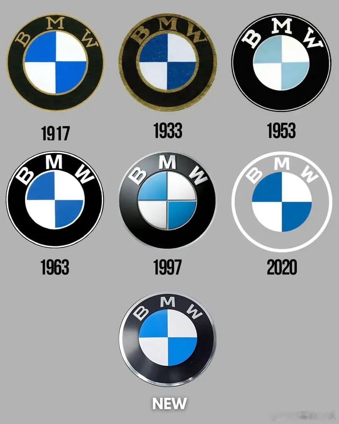 宝马所有车型将启用新logo找好久不同在哪原来是新logo取消了内圈的镀铬条 