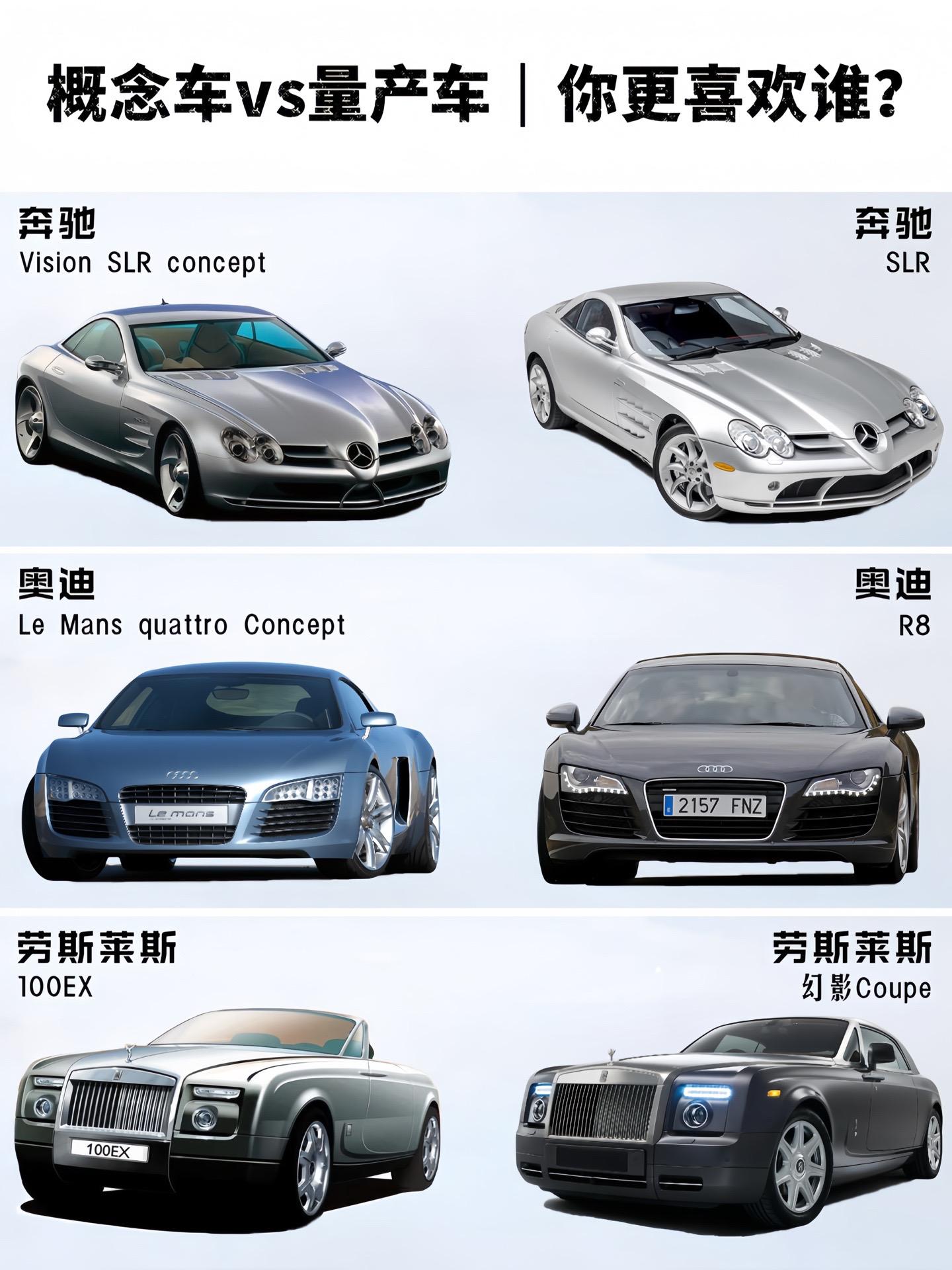 概念车vs量产版，谁是你的菜？