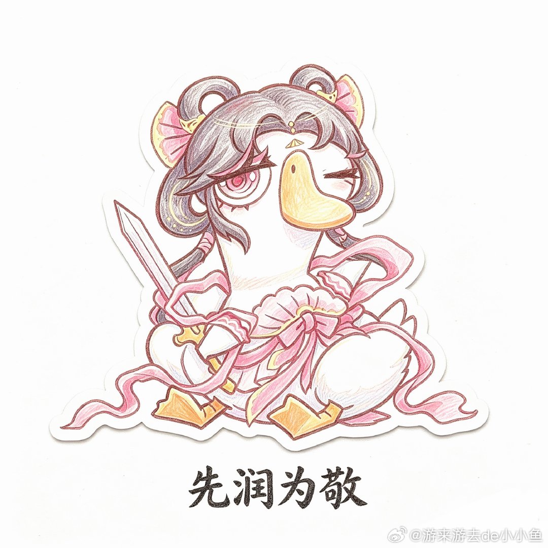 鹅鸭江湖二创 ～在鹅鸭杀选好门派了～鹅鸭江湖 谁能拒绝一只会舞剑的七秀大白鹅[送