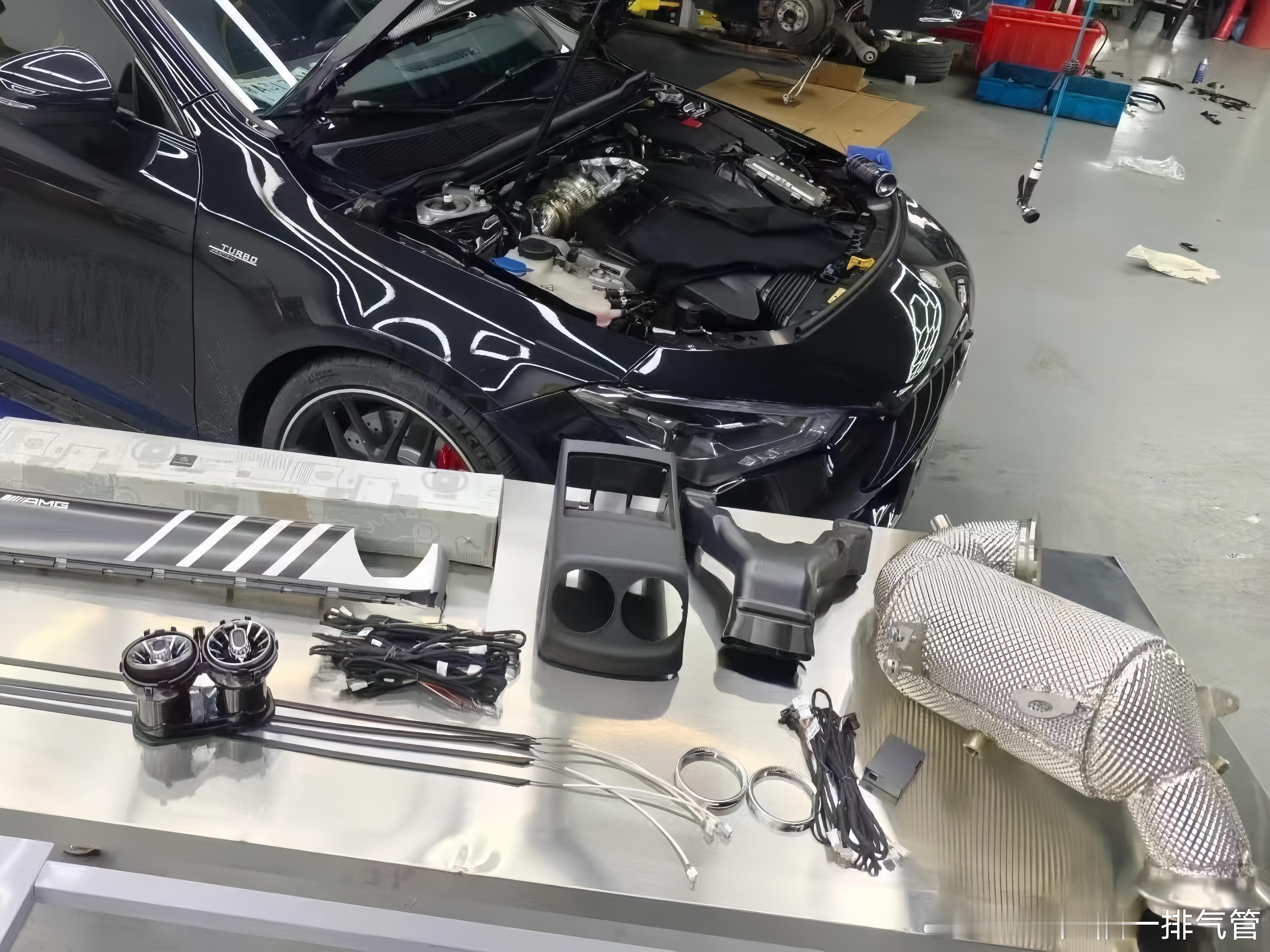 W177 奔驰A45s AMG 升级CSK隔热头段200目 无损升级不亮灯 释放