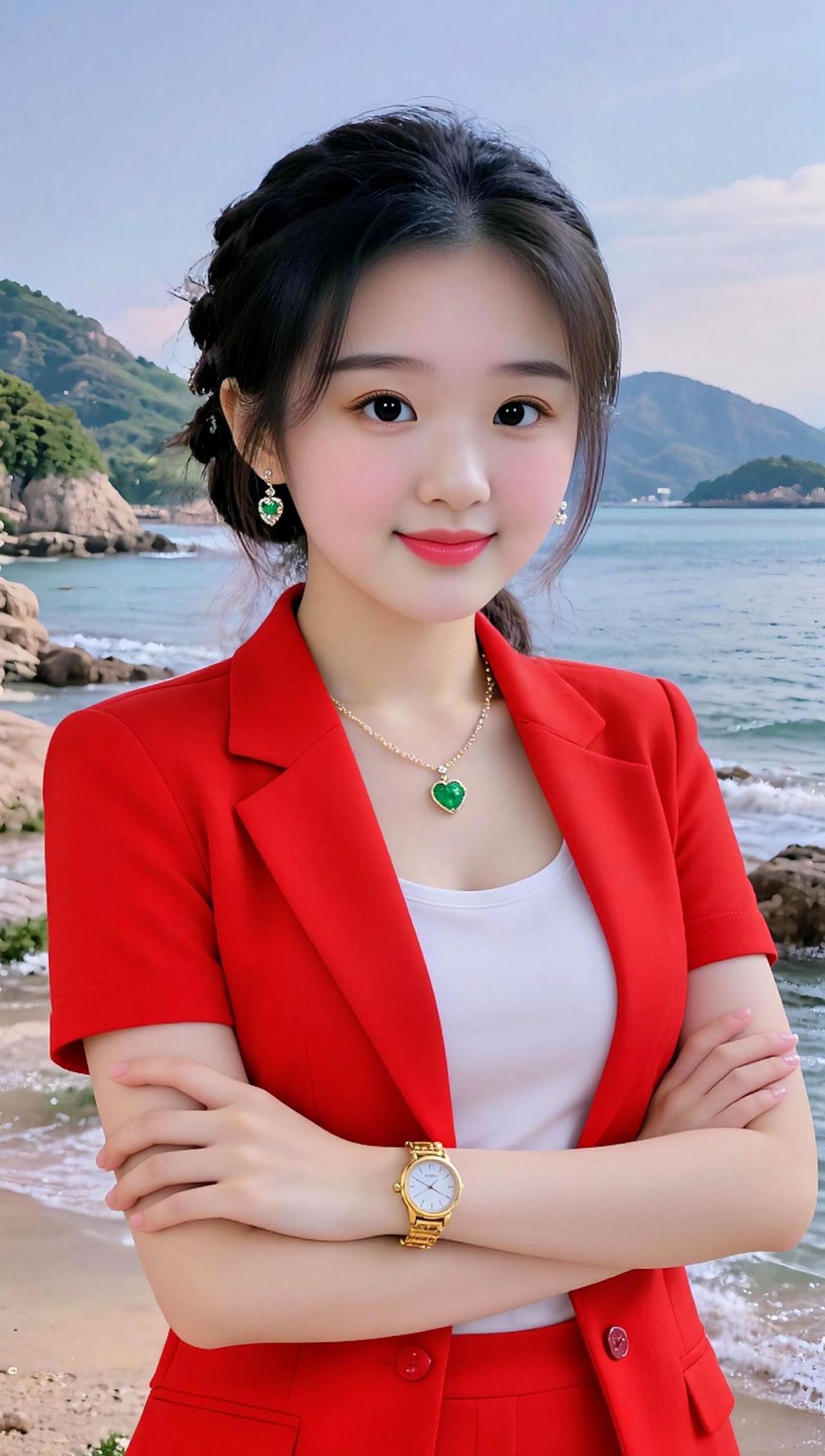 海风轻轻吹 气质女神 抖音玩法合伙