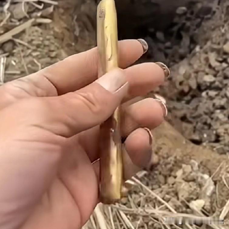 男子在户外挖到宋代的一根金条，
将它上交给了国家。拿回来了一张证书
祖宗:没事了