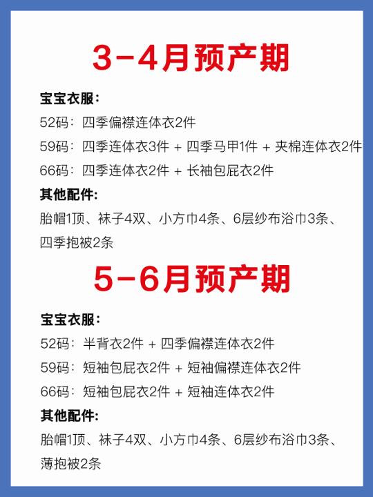 预产期在春夏的，新生儿衣服照着买不出错❗️