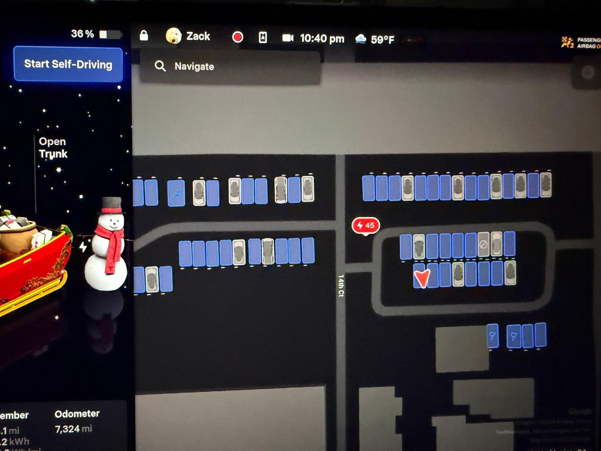 特斯拉的圣诞更新-V14.2.125推送了，这个超充站地图还是蛮清楚的。我一直觉