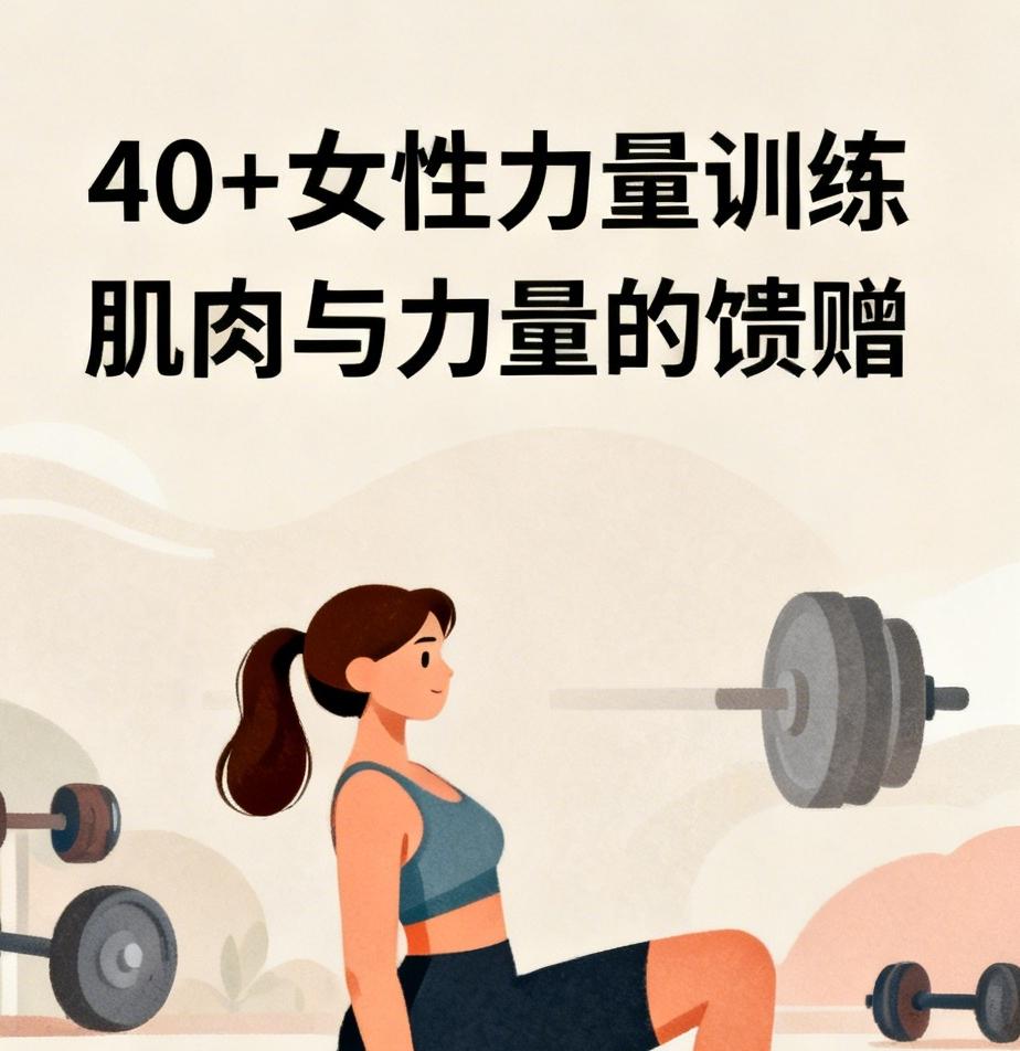 力量训练，对于40+的女性来说，就是馈赠

以前很排斥力量训练。
觉得太多肌肉不