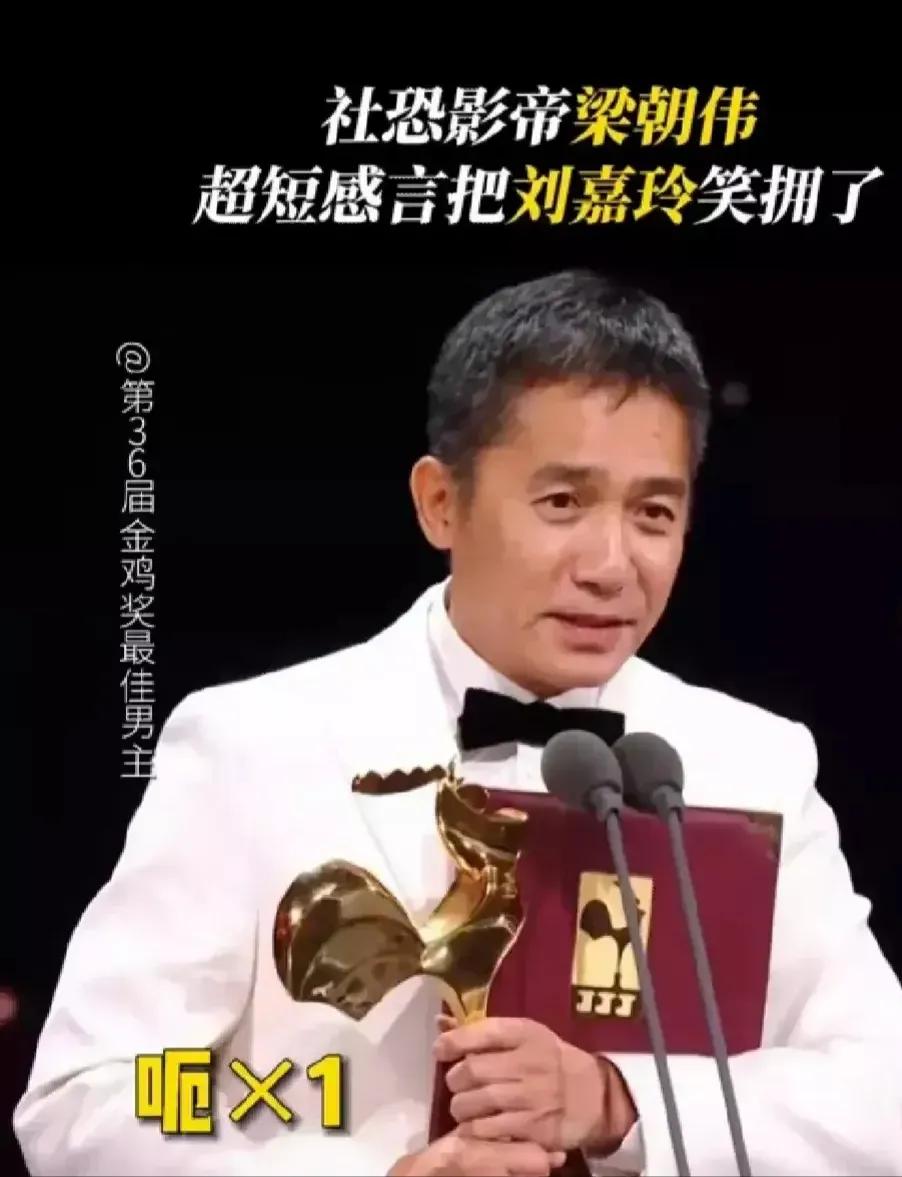 梁朝伟获得金鸡奖最佳男主角是一件很开心的事情，但是随后发表的获奖感言直接把刘嘉玲