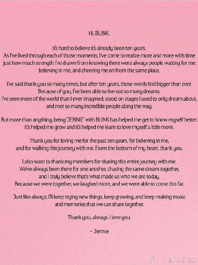 Jennie晒BLACKPINK四人合照很难不感慨，时隔多年依旧珍视团体回忆，J