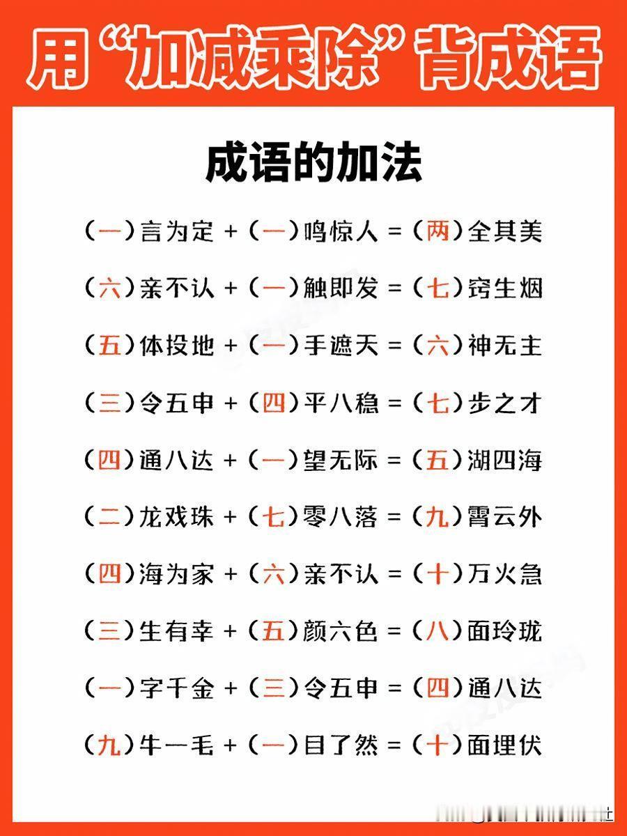 【🔥亲子互动，陪孩子玩成语游戏‼️】
成语相对来说是字词基础中的重难点，
学生