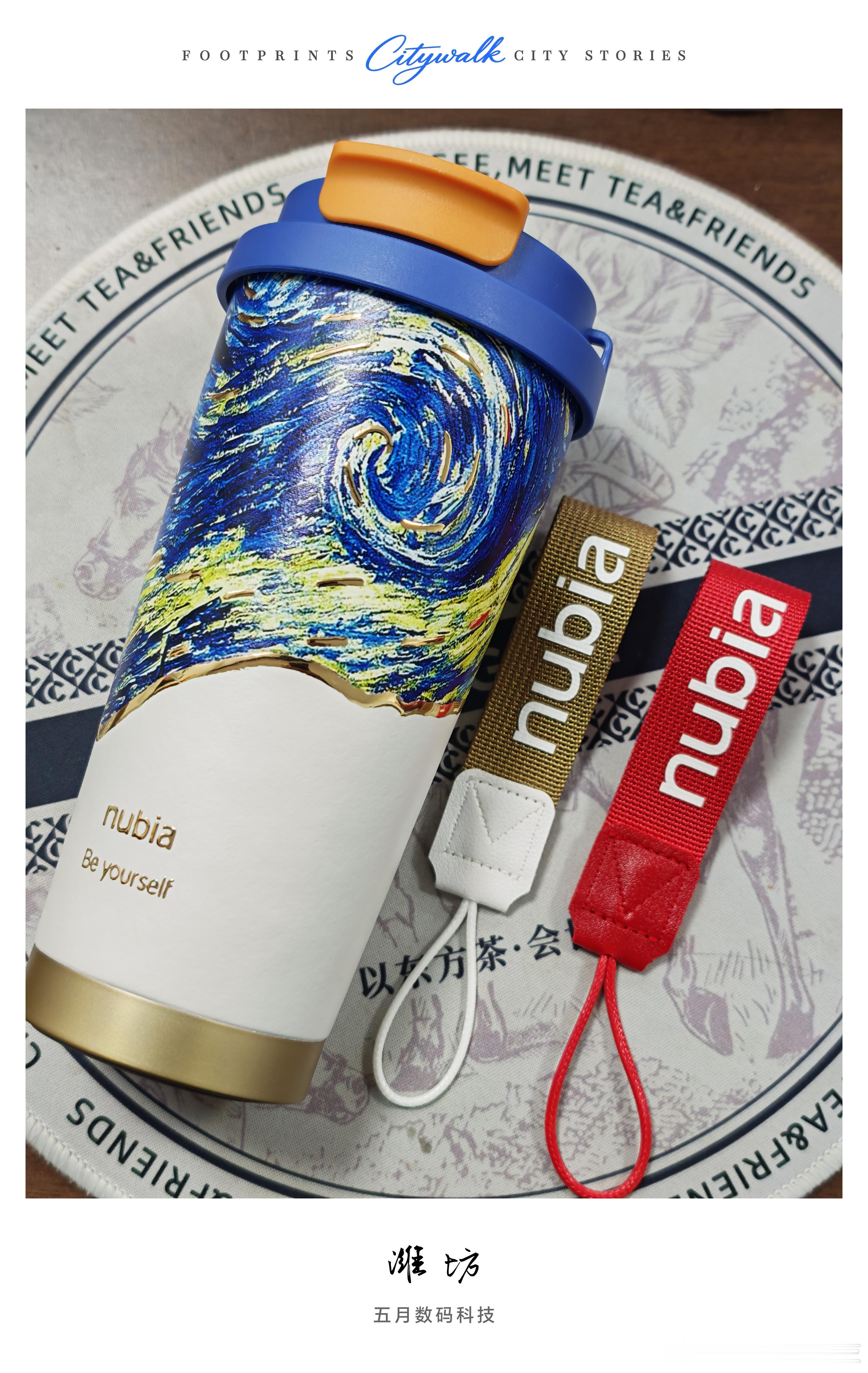 感谢努比亚手机寄来的抽奖礼品，梵高星空纯钛咖啡杯。爱不释手这个词具象化了。谢谢。