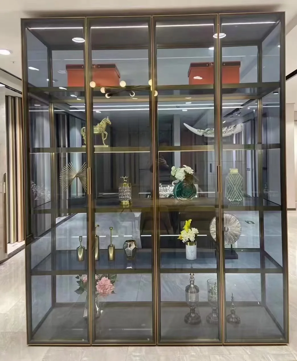 玻璃柜1500一方包物流包安装