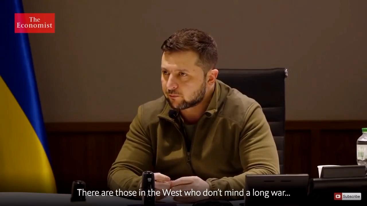 泽连斯基在2022年3月表示：“西方有些人不介意打一场持久战，因为这将意味着消耗