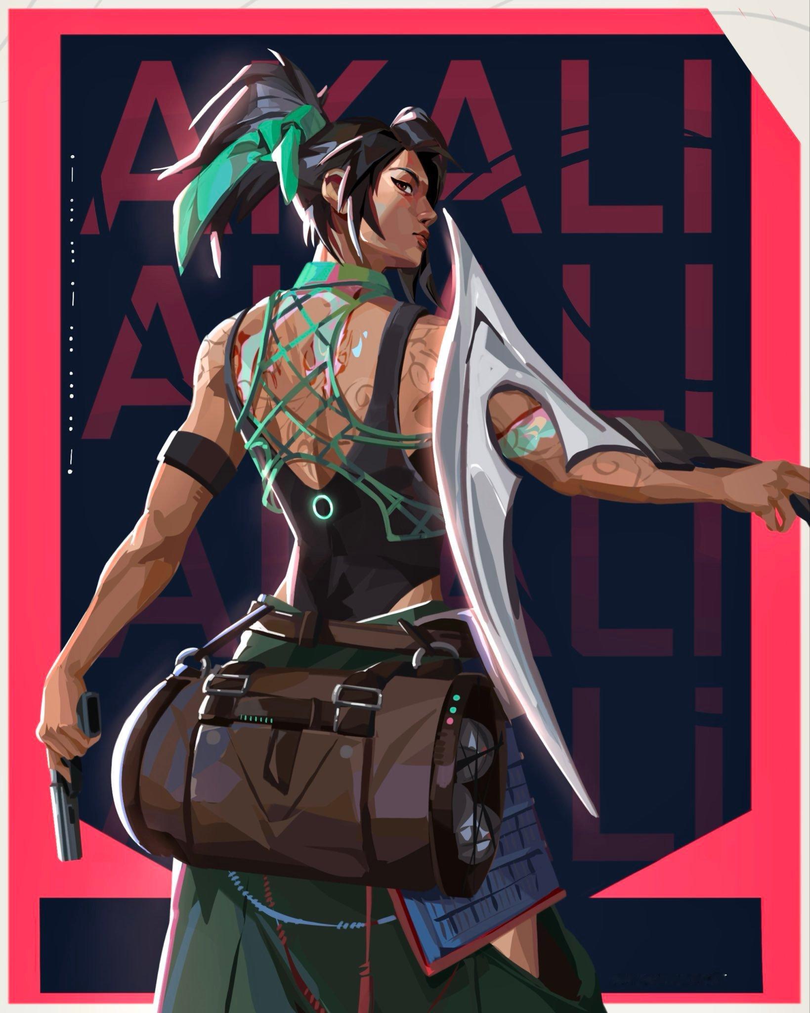 阿卡丽，阿狸，梅尔无畏契约版（cr:daniju_attart）英雄联盟