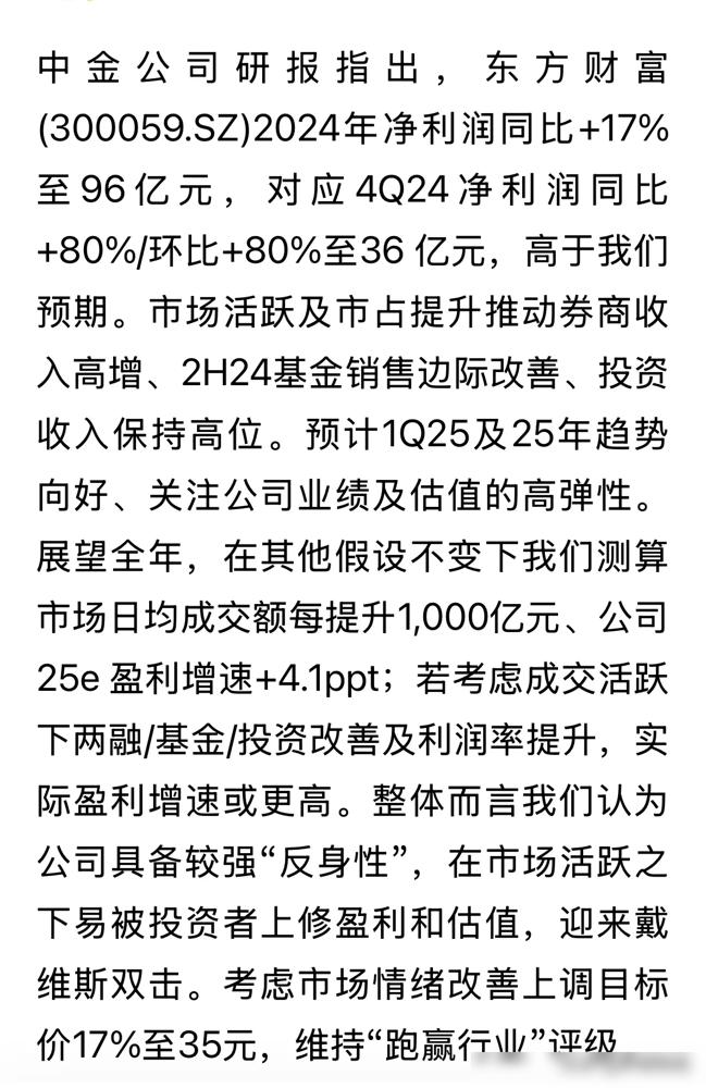 东方财富这份年报数据简直亮瞎眼！全年净利96亿，同比涨17.29%，四季度单季更