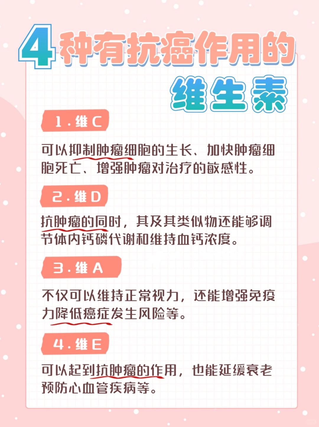 🔥不说不知道，原来维生素也有抗癌的功效‼️