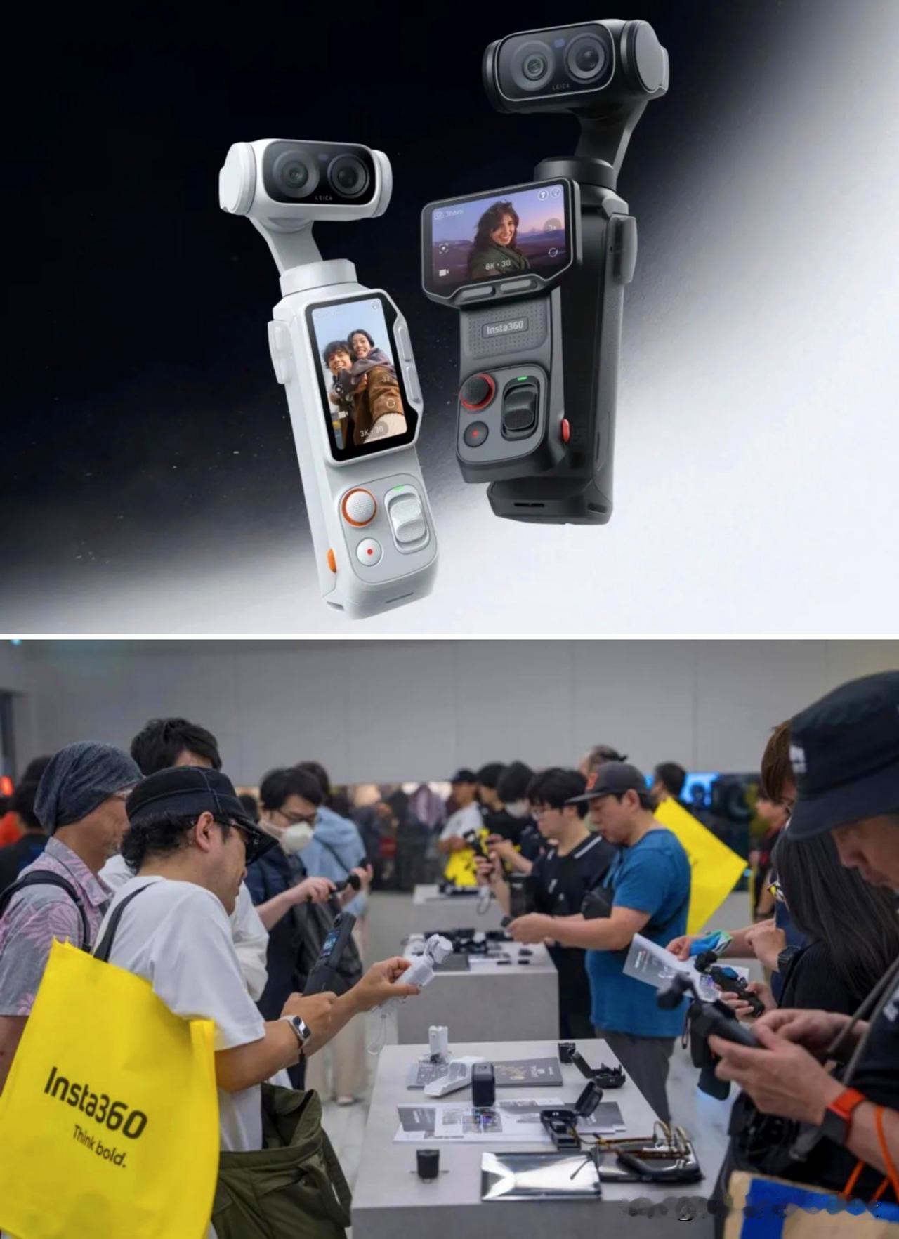 中国运动相机品牌影石Insta360，近期在日本掀起了抢购热潮。

今年4月大疆