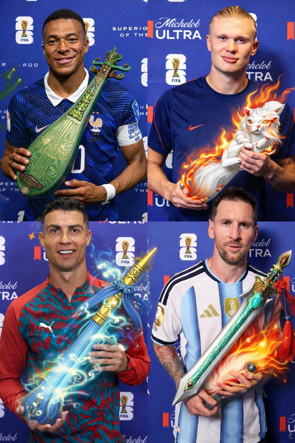 2026美加墨世界杯世界杯 世界杯造神运动开始，魔礼西、魔礼罗、魔礼佩和魔礼德。