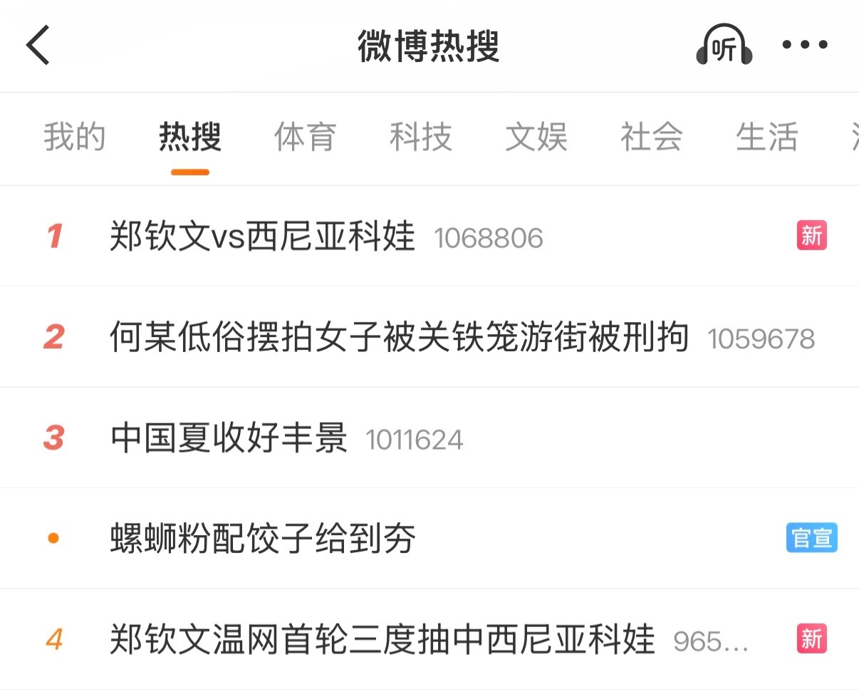 一个温网超低概率的抽签，让淘米泡面霸占热搜前四的半壁江山郑钦文温网首轮三度抽中西